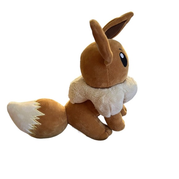 Eevee Pokemon 2022 Stuffed Plush 8” Brown Ears,Embroidered Features,W/ Tush Tags - Picture 7 of 8